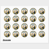 Sticker Rond Une proposition de Mariage magique, (Feuille)