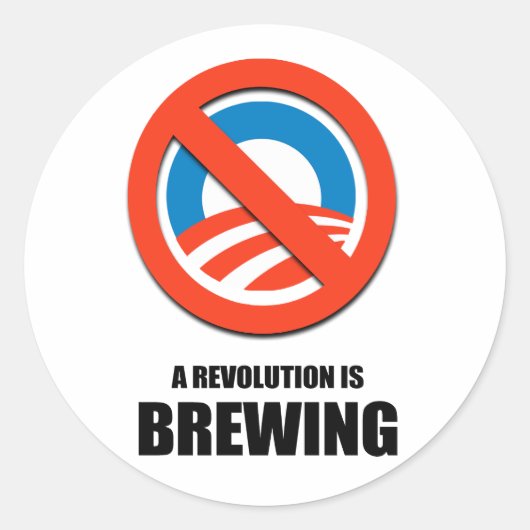 Sticker Rond Une révolution se prépare (Devant)
