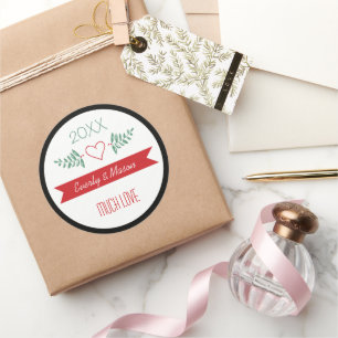 Sticker Rond Une revue des années Fêtes de Noël en famille