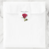 Sticker Rond Une rose rouge (Sac)