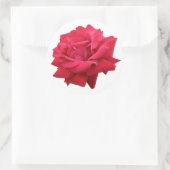Sticker Rond Une rose rouge classique (Sac)