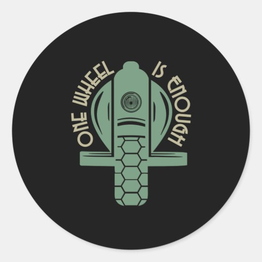 Sticker Rond Une roue suffit Monowheel EUC (Devant)
