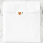 Sticker Rond Une seule bouture de rose (Sac)