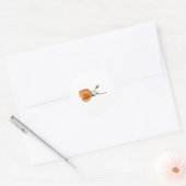 Sticker Rond Une seule bouture de rose (Enveloppe)