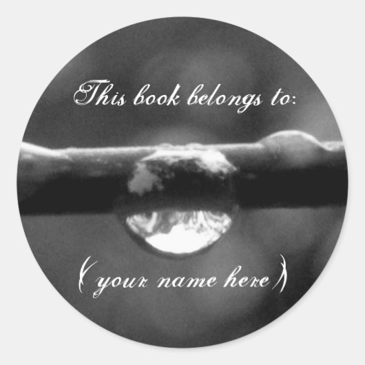 Sticker Rond Une seule goutte (Devant)