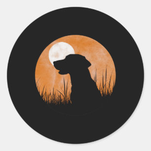 Sticker Rond Une Silhouette D'Un Laboratoire Noir Ou Jaune De C