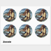 Sticker Rond Une sirène (étude) (Feuille)