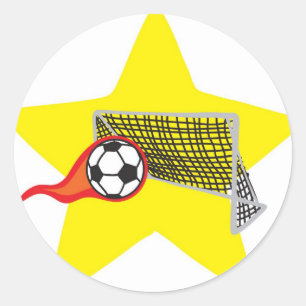 Sticker Rond Une star du football ! Personnalisable :