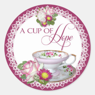 Sticker Rond Une tasse d'autocollants ronds