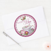 Sticker Rond Une tasse d'autocollants ronds (Enveloppe)