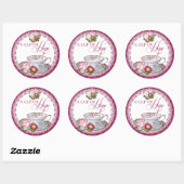 Sticker Rond Une tasse d'autocollants ronds (Feuille)