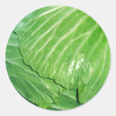 Sticker Rond Une tête de chou (Devant)