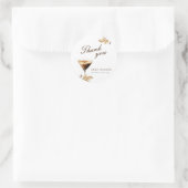 Sticker Rond Une Tiny Bit Espresso Martini Fête de Mariage (Sac)