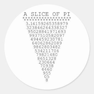 Sticker Rond Une tranche de nombres de pi