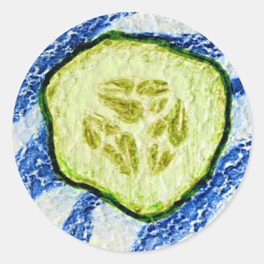 Sticker Rond Une tranche d'été (Devant)