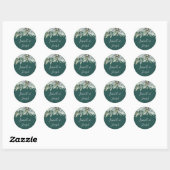 Sticker Rond Une verdure succulente | Phoques d'enveloppe Maria (Feuille)