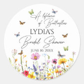 Sticker Rond Une vie de papillons Fête de mariage champêtre aux (Devant)