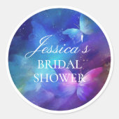 Sticker Rond Une vie de papillons Shower de mariage  (Devant)