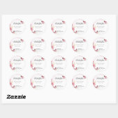 Sticker Rond Une vie de papillons Shower de mariage (Feuille)