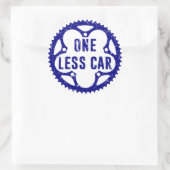 Sticker Rond Une voiture de moins (Sac)