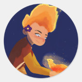 Sticker Rond Unexpected buddy (Devant)