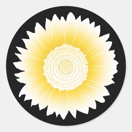 Sticker Rond unfleur jaune (Devant)