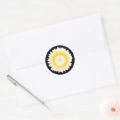 Sticker Rond unfleur jaune (Enveloppe)