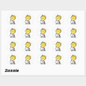 Sticker Rond Uni-corn Funny Corn Pun (Feuille)