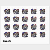 Sticker Rond Uni nous tenons 2 (Feuille)