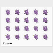 Sticker Rond Uni pourpre (Feuille)