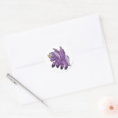 Sticker Rond Uni pourpre (Enveloppe)