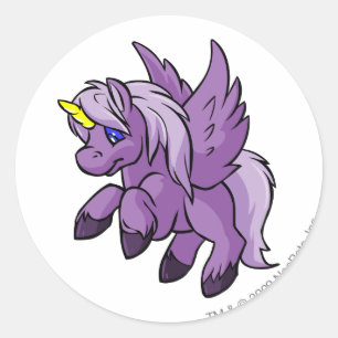 Sticker Rond Uni pourpre
