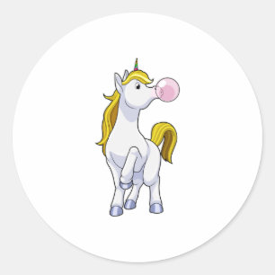 Sticker Rond Unicorn