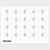 Sticker Rond Unicorn (Feuille)