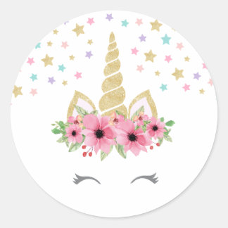 Sticker rond Unicorn