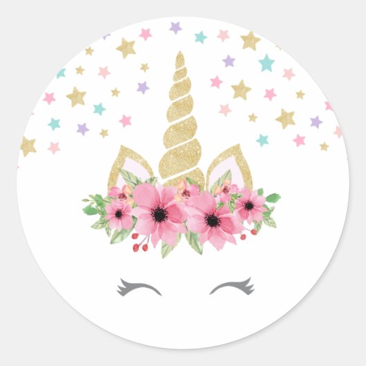 Sticker rond Unicorn (Devant)