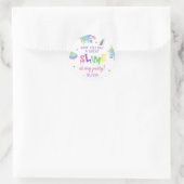 Sticker Rond Unicorn arc-en-ciel Slime Anniversaire (Sac)