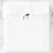 Sticker Rond Unicorn avec Umbrella (Sac)