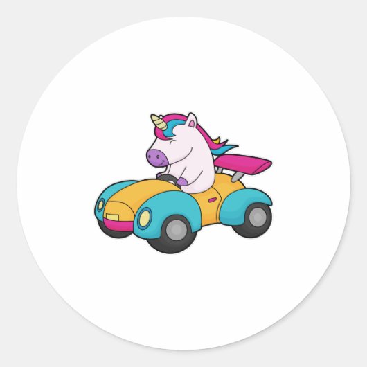 Sticker Rond Unicorn Car (Devant)