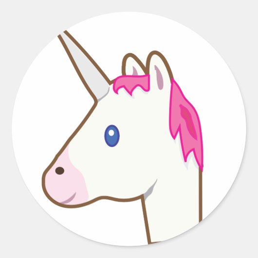 Sticker Rond Unicorn emoji (Devant)
