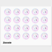 Sticker Rond Unicorn Iridescente Holographique Parties scintill (Feuille)