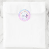 Sticker Rond Unicorn Iridescente Holographique Parties scintill (Sac)