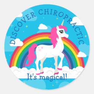 Sticker Rond Unicorn Kids Chiroprackers