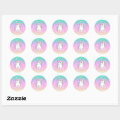 Sticker Rond Unicorn Party Collection! (Feuille)