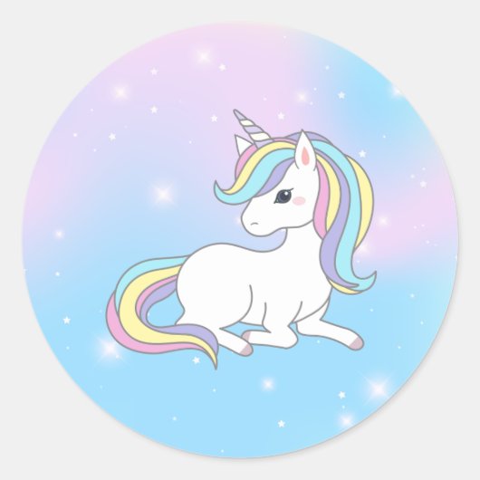 Sticker Rond Unicorn Party Collection! (Devant)