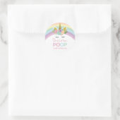 Sticker Rond Unicorn Poop Rainbows Anniversaire Treat (Sac)