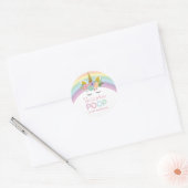 Sticker Rond Unicorn Poop Rainbows Anniversaire Treat (Enveloppe)