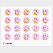 Sticker Rond Unicorn Power ! (Feuille)