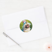 Sticker Rond Unicorn pug (Enveloppe)