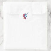 Sticker Rond Unicorn Santa Hat Christmas T-Shirt (4) (Sac)